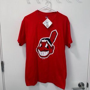 Cleveland Indians MLB Red Chief Wahoo Majestic T-Shirt